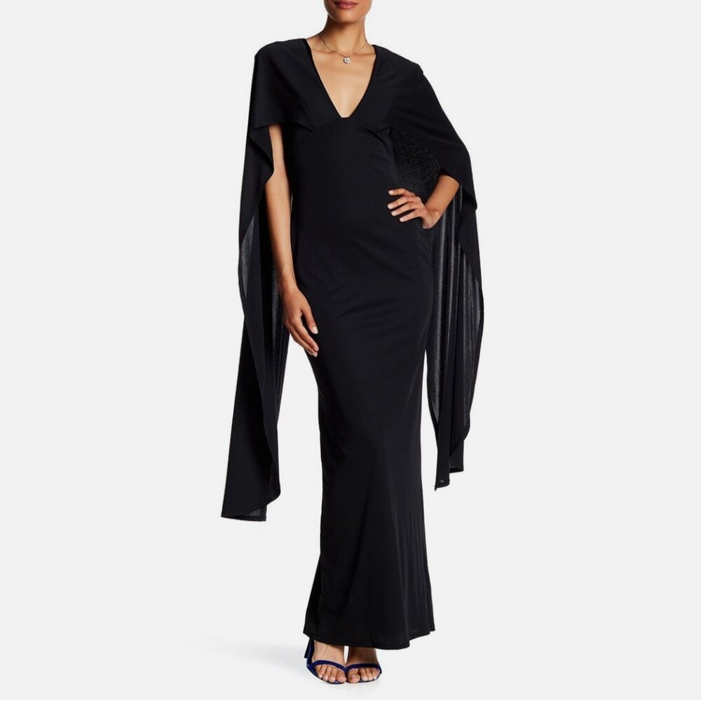 ABS Collection by Allen Schwartz Cape Jersey Gown